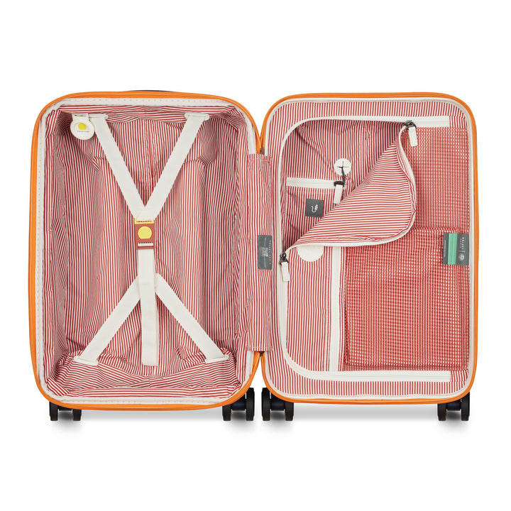 DELSEY キャリーケース マーブル柄 ハードタイプ CADENCE - 55 CM 4 DOUBLE WHEELS EXPANDABLE CABIN TROLLEY CASE