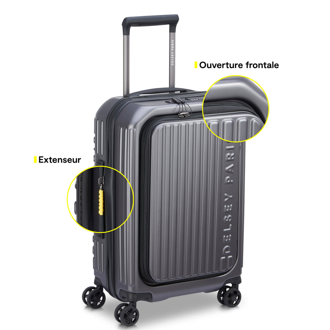 SECURITIME ZIP - 55 CM 4 DOUBLE WHEELS EXPANDABLE CABIN TROLLEY