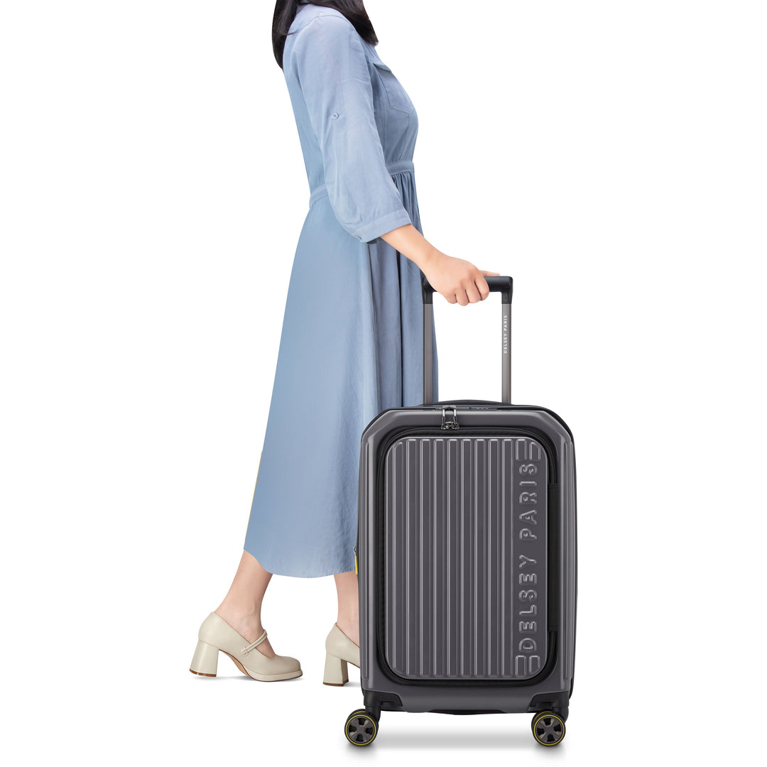 SECURITIME ZIP - 55 CM 4 DOUBLE WHEELS EXPANDABLE CABIN TROLLEY