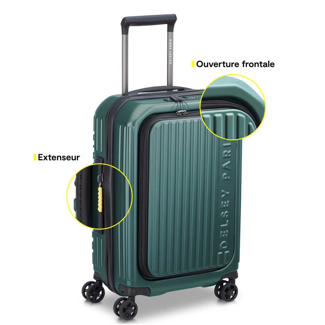 SECURITIME ZIP - 55 CM 4 DOUBLE WHEELS EXPANDABLE CABIN TROLLEY