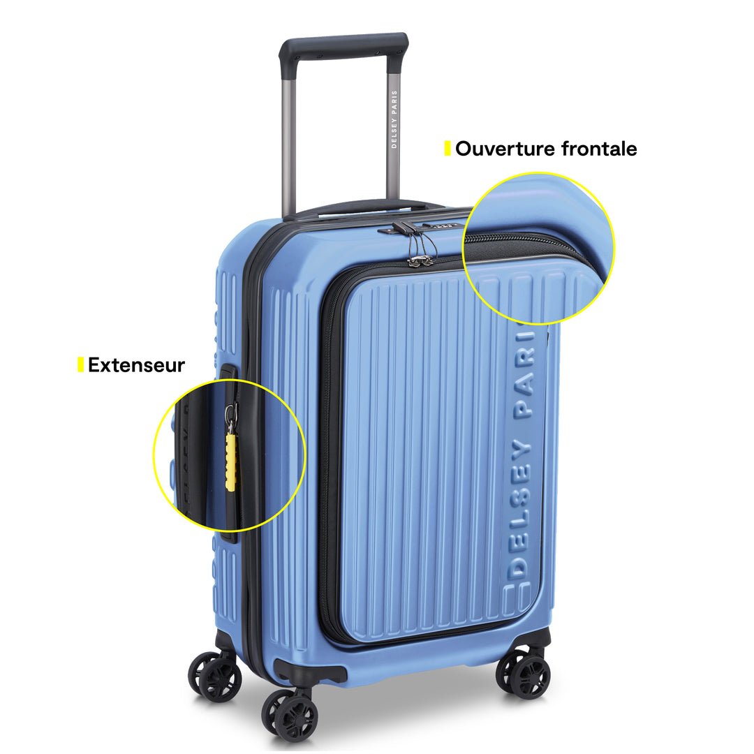 SECURITIME ZIP - 55 CM 4 DOUBLE WHEELS EXPANDABLE CABIN TROLLEY