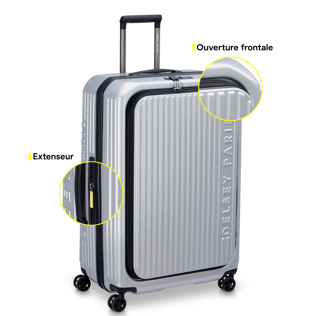 SECURITIME ZIP - 75.5 CM 4 DOUBLE WHEELS EXPANDABLE TROLLEY CASE