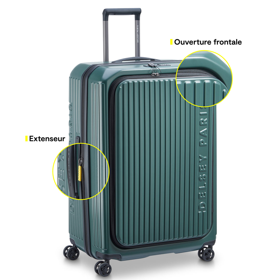 SECURITIME ZIP - 75.5 CM 4 DOUBLE WHEELS EXPANDABLE TROLLEY CASE