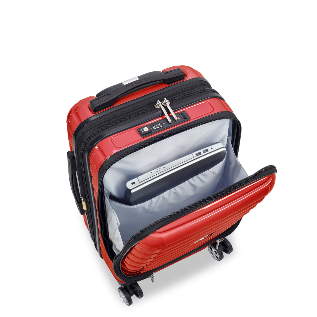DELSEY　フロントオープン特大キャリーケース　レッド SHADOW 5.0 - 55 CM 4 DOUBLE WHEELS EXPANDABLE BUSINESS CABIN
